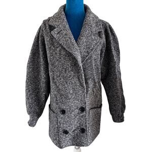 Vintage 60's Jill Jr Andover Tweeds Wool Coat Balloon Sleeve